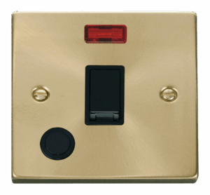 Click Deco 20A 1 Gang Dp Switch With Flex Outlet And Neon Black