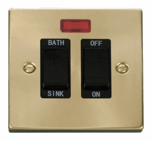 Click Deco 20A Dp Sink/Bath Switch Black
