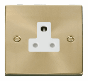 Click Deco 5A Round Pin Socket Outlet White