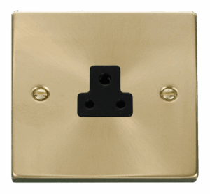 Click Deco 2A Round Pin Socket Outlet Black