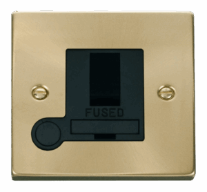 Click Deco 13A Fused Switched Connection Unit With Flex Outlet Black