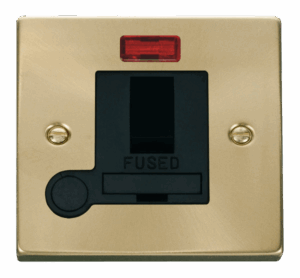 Click Deco 13A Fused Switched Connection Unit With Flex Outlet & Neon Black