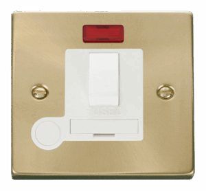 Click Deco 13A Fused Switched Connection Unit With Flex Outlet & Neon White