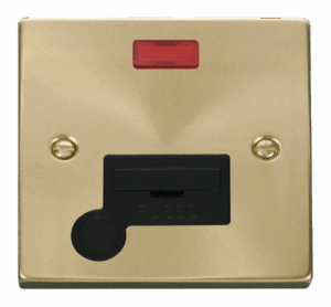 Click Deco 13A Fused Connection Unit With Flex Outlet & Neon Black