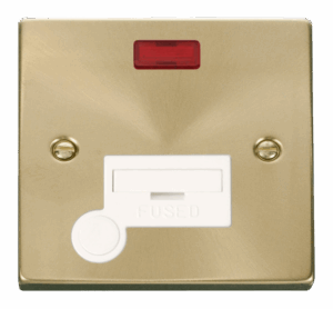 Click Deco 13A Fused Connection Unit With Flex Outlet & Neon White