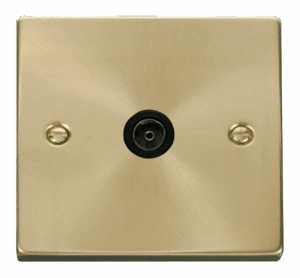 Click Deco Single Coaxial Socket Outlet Black