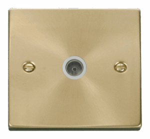 Click Deco Single Coaxial Socket Outlet White