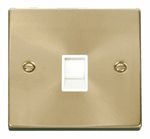 Click Deco Single Rj11 Socket (Ireland/Usa) White