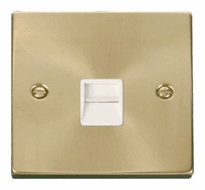 Click Deco Single Telephone Socket Outlet Master White