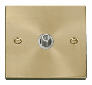 Click Deco 1 Gang Satellite Socket Outlet White