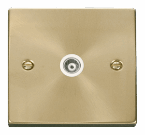 Click Deco Single Isolated Coaxial Socket Outlet White