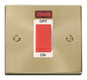 Click Deco 1 Gang 45A Dp Switch With Neon White