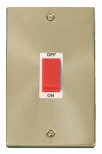 Click Deco 2 Gang 45A Dp Switch White