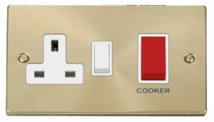 Click Deco 45A Dp Switch 13A Switched Socket White