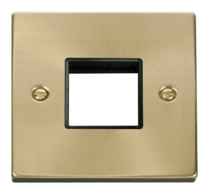 Click Deco 1 Gang Plate Twin Aperture Black