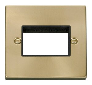 Click Deco 1 Gang Plate Triple Aperture Black