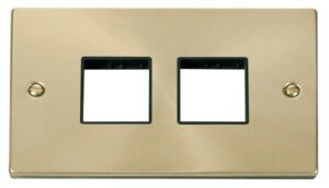 Click Deco 2 Gang Plate (2 X 2) Aperture Black