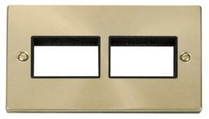 Click Deco 2 Gang Plate (3 X 3) Aperture Black