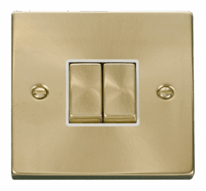 Click Deco 2 Gang 2 Way Ingot 10Ax Switch White