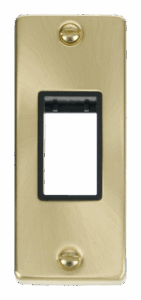 Click Deco Single Architrave Plate & Aperture Black