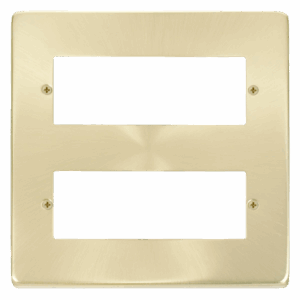 Click Deco 12 Minigrid Module Plate Satin Brass