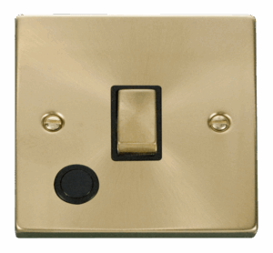 Click Deco 20A 1 Gang Dp Ingot Switch With Flex Outlet Black