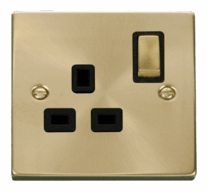 Click Deco 1 Gang 13A Dp Ingot Switched Socket Outlet Black