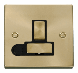 Click Deco 13A Fused Ingot Switched Connection Unit With Flex Outlet Black
