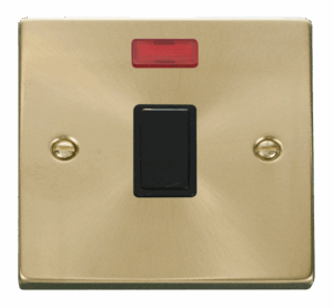 Click Deco 20A 1 Gang Dp Switch Neon Black