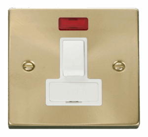 Click Deco 13A Fused Switched Connection Unit With Neon White