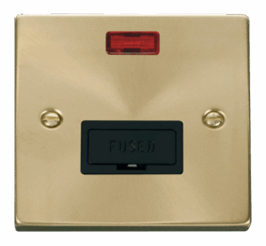 Click Deco 13A Fused Connection Unit With Neon Black