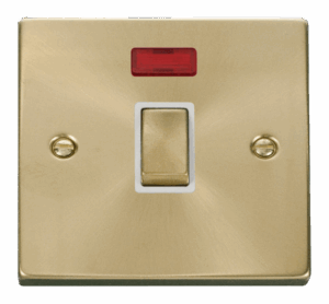 Click Deco 20A 1 Gang Dp Ingot Switch Neon White