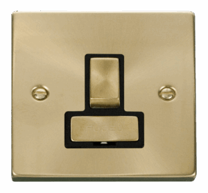 Click Deco 13A Fused Ingot Switched Connection Unit Black