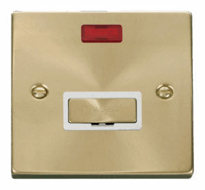 Click Deco 13A Fused Ingot Connection Unit With Neon White