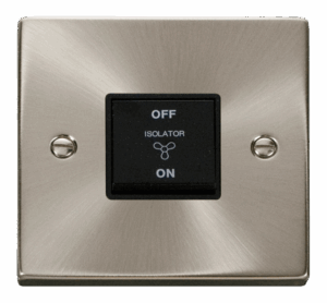 Click Deco 10A 3 Pole Fan Isolation Plate Switch