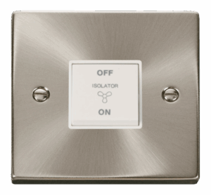 Click Deco 10A 3 Pole Fan Isolation Plate Switch