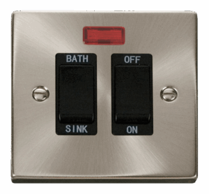 Click Deco 20A Dp Sink/Bath Switch Black