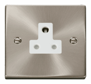 Click Deco 5A Round Pin Socket Outlet White