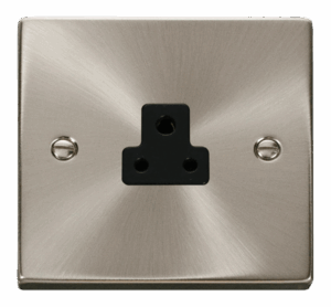 Click Deco 2A Round Pin Socket Outlet Black