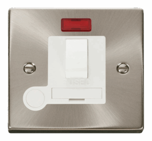 Click Deco 13A Fused Switched Connection Unit With Flex Outlet & Neon White