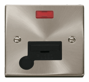 Click Deco 13A Fused Connection Unit With Flex Outlet & Neon Black