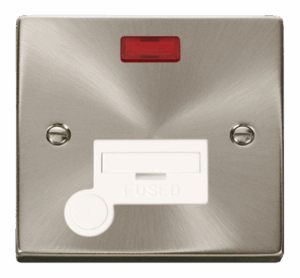 Click Deco 13A Fused Connection Unit With Flex Outlet & Neon White