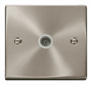 Click Deco Single Coaxial Socket Outlet White