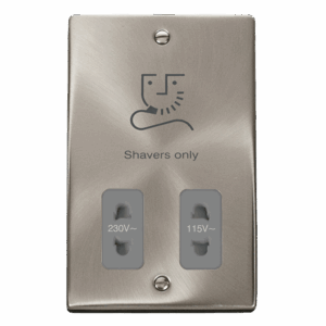 Click Deco 115V/230V Dual Voltage Shaver Socket Outlet