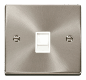 Click Deco Single Rj11 Socket (Ireland/Usa) White