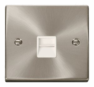 Click Deco Single Telephone Socket Outlet Secondary White