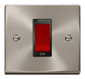 Click Deco 1 Gang 45A Dp Switch Black