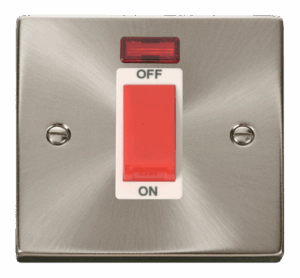 Click Deco 1 Gang 45A Dp Switch With Neon White