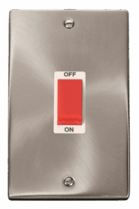 Click Deco 2 Gang 45A Dp Switch White