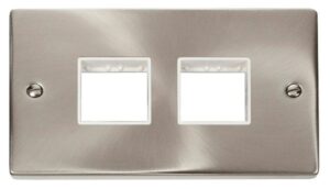 Click Deco 2 Gang Plate (2 X 2) Aperture White